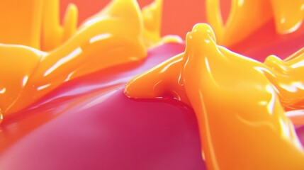 Wall Mural - bright and colorful paint strokes on canvas background