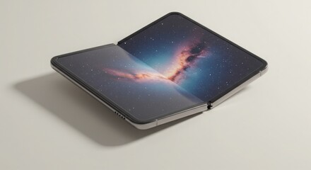 foldable phone with galaxy screen - tech innovation