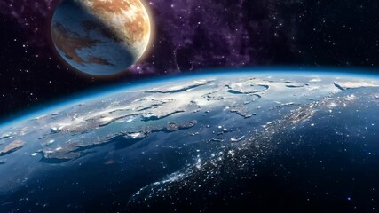 Wall Mural - stunning space background with planets and the cosmos