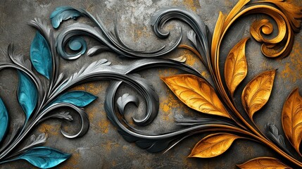 Wall Mural - vibrant vintage patterns with unique textures and colors
