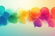 © Anat art - Colorful speech bubbles in a bright gradient background create a lively atmosphere for communication and expression. Generative AI