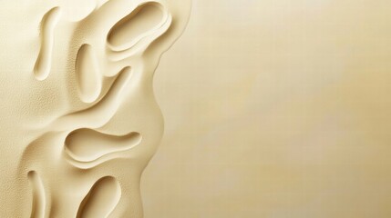 Aufkleber - Sand art formation with abstract shapes and smooth textures on a beige background during daylight. Generative AI