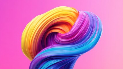 Wall Mural - vibrant abstract brush strokes with natural light