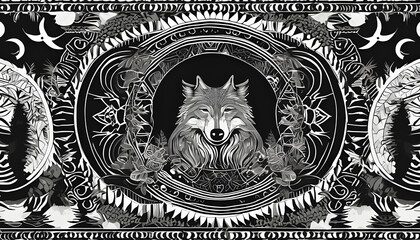 Tribal Wolves and Moon Phases