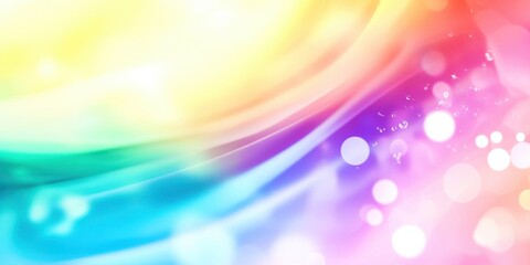 Poster - Colorful background with a rainbow and a white line