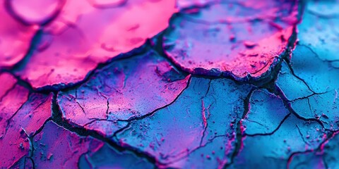 Poster - Rock with a blue and pink color
