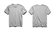© degungpranasiwi - Front and back view of a gray t-shirt laid flat on a surface, a flat lay concept used as a mockup design template