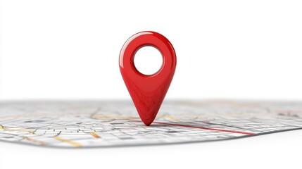 Red map marker. This is an icon for showing where you are on a map. It's a red pin that you can use on your website or app.