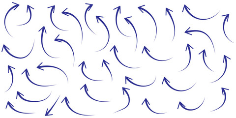 Wall Mural - elegant arrows set for business plan, presentation and education. sign, symbol, hand drawn arrow col