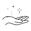 © Zen20 - open hand gesture with sparkles vector illustration