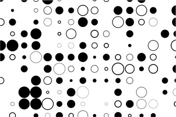 Fototapete - Abstract grid with random gaps and black fills