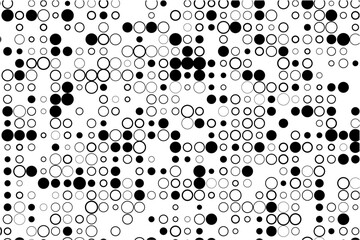 Fototapete - Minimalist design of circle grid with gaps and fills