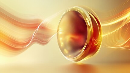 Leinwandbilder - 3D speakers radiating vibrant light waves in an abstract atmosphere. Generative AI