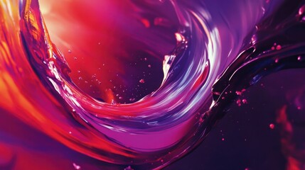 Wall Mural - colorful abstract wave with vibrant inks and clean lighting