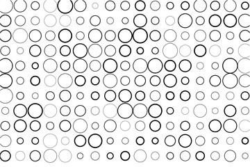 Fototapete - Geometric arrangement of variable circles in grid