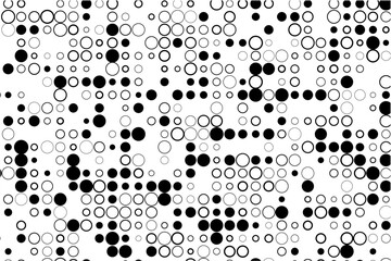 Fototapete - Minimalist design of circle grid with gaps and fills