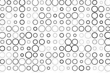 Fototapete - Abstract grid of randomized circles on white