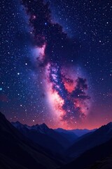Wall Mural - Vast Milky Way galaxy with stars and space dust in the darkness of space, milkyway, night sky, space
