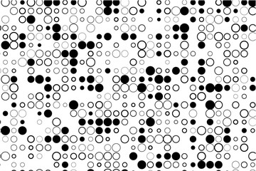 Fototapete - Minimalist design of circle grid with gaps and fills