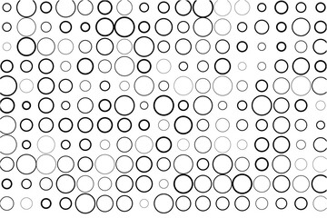 Fototapete - Minimalist pattern of randomized circles in grid