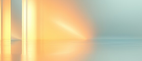 Wall Mural - Abstract digital art piece that appears to be a photograph of a sunset or sunrise over the ocean.