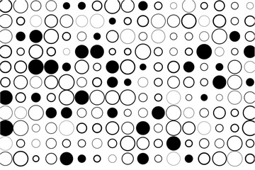 Fototapete - Minimalist design featuring complete circle grid and black accents