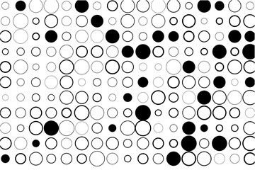 Fototapete - Minimalist design featuring complete circle grid and black accents