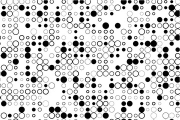 Poster - Minimalist design of circle grid with gaps and fills