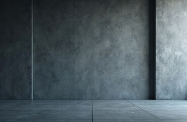 Aufkleber - Abstract cement wall background for product display in studio room. Empty interior, dark grey, black colors. Modern minimalist, spotlight wallpaper display, stone floor, light surface. Great for