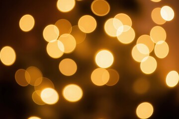 Canvas Print - aesthetic photograph of soft, blurry golden lights creating a warm and inviting atmosphere ideal for