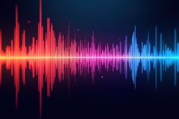 Wall Mural - dynamic colorful sound waves illustration representing music and audio frequencies in a vibrant digi