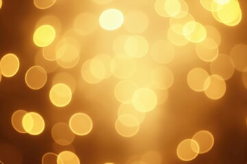 Wall Mural - a beautiful display of soft golden bokeh lights creating a dreamy atmosphere perfect for celebration