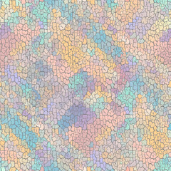 Leinwandbilder - A Pastel Geometric Abstract Pattern Design suitable for Various Background Uses and More. Seamless pattern