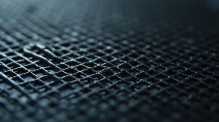 Close-Up of a Fine Mesh Metallic Grille