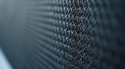 Close-up of a Fine Mesh Metallic Grille