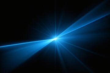 Wall Mural - arafed image of a blue light shining through a dark background