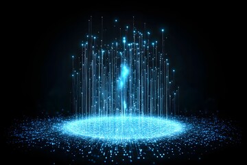Poster - Abstract light fountain digital art