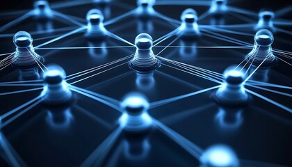 Global network connection, digital background