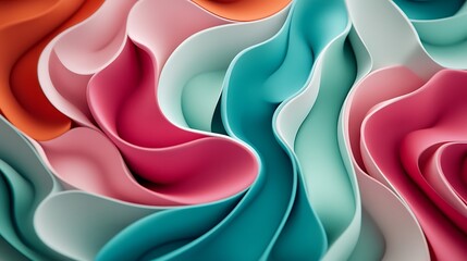 Wall Mural - Abstract Design of Colorful Swirling Patterns: A Burst of Vibrant Energy