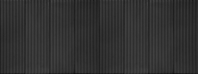 Leinwandbilder - Dark black anthracite gray grey white 3d grunge abstract corrugated striped, concrete cement stone stripes lines tile wall texture backgroun, seamless pattern