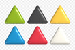 © Marina - 3d realistic shapes set. Colorful triangle buttons for UI UX design or mock-up template.