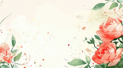 Wall Mural - a whimsical floral border with vibrant acrylic-painted petals and leaves.