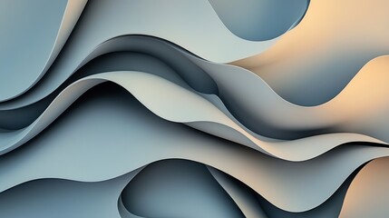 Wall Mural - abstract 3d soft white background with clean, fluid design perfect for business.