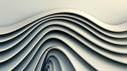 Wall Mural - abstract 3d soft white background with clean, fluid design perfect for business.