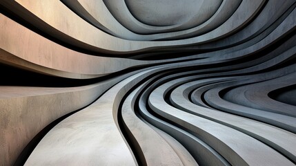 Wall Mural - abstract modern white background with smooth curved patterns and professional appeal.