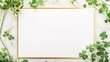 © Khan - Shamrock and gold frame creating space for personalized St. PatrickA's Day invitations.