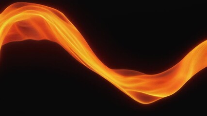 Aufkleber - Abstract Orange and Red Waves on Dark Background