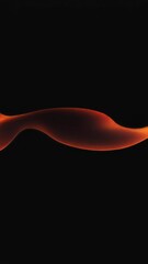 Aufkleber - Abstract Orange and Red Waves on Dark Background