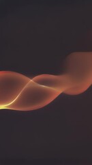 Aufkleber - Abstract Orange and Red Waves on Dark Background