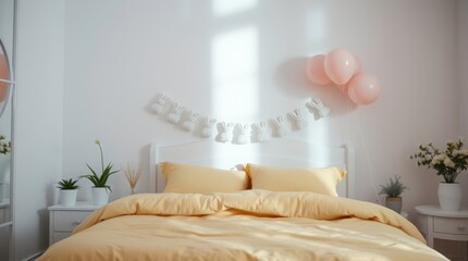 Wall Mural - festive bed in the morning